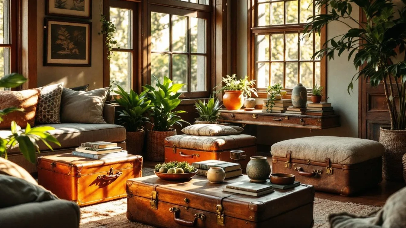 Nem reciclagem nem lixo, estas ideias transformam malas antigas em decoração