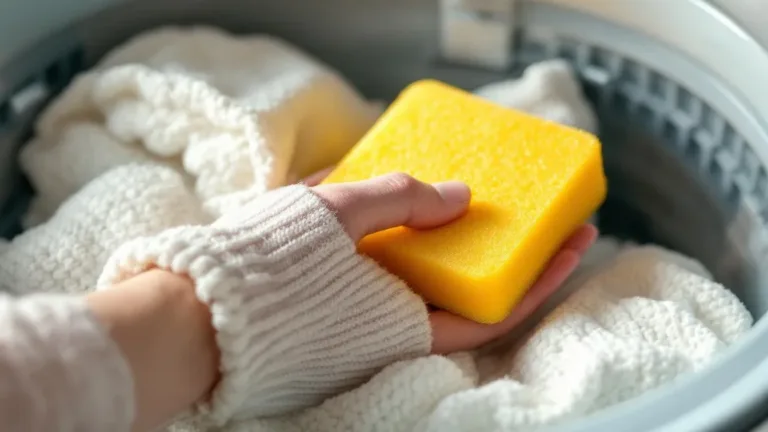 O truque da esponja amarela na máquina de lavar que remove todos os pelos da roupa