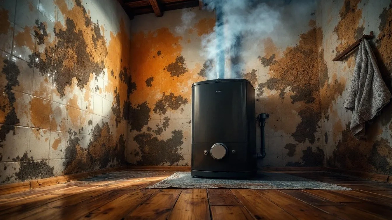 Porque a caldeira ligada todo o dia cria mofo sem dar por isso