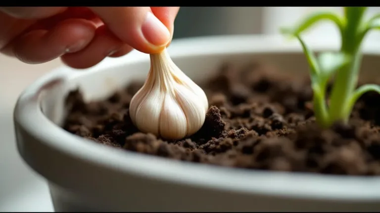 Porque é que deve colocar um dente de alho no vaso das plantas uma vez por mês